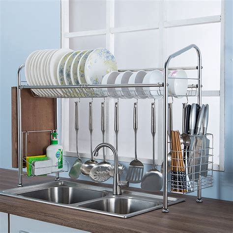 stainless steel cabinet dish rack|home storage steel dish racks.